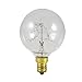 Bulbrite 716310 ST-G16/E12 5-Watt Incandescent Starlight G16 Globe, Candelabra Base, Clear (Pack of 24)