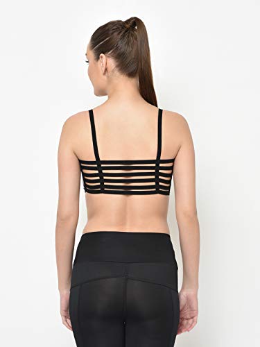 Image of Da Intimo Women's Synthetic Non-Wired Bra (DI-1256 BLACK-F20-L Camo Black L)