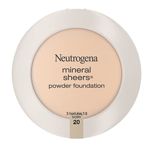 Neutrogena Mineral Sheers Compact Powder Foundation, Lightweight & Oil-Free Mineral Foundation, Fragrance-Free, Natural Ivory 20.34 Oz (Pack Of 2) #TOP15