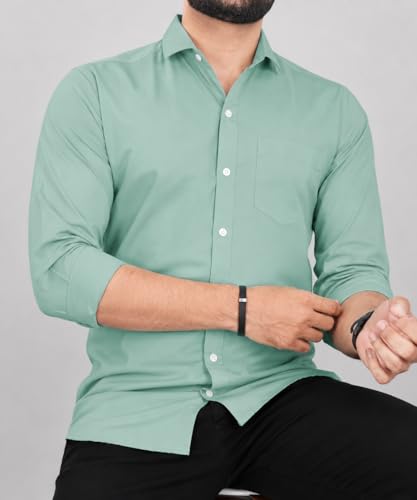 Image of CB-COLEBROOK Men's Casual, Regular Fit, Solid Colour, Lightweight, Button Down, Casual Wear, Shirt with Pocket. Suitable for Office & Casual Use