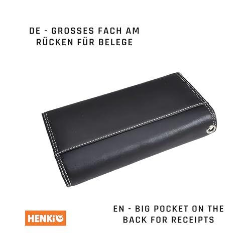 HENKi Kellner Geldbörse Premium, Kellnerbörse, Geldbeutel, Damen Herren Portemonnaie mit Holster, Steck-Tasche und Kette mit großem Münzfach, Taxi, Restaurant, Pizza