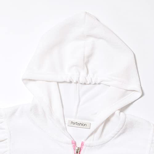 Perfashion Swimwear Cover Up for Girls Terry Swim Cover Ups Hooded Kids Zip-up Cover-ups3