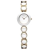 Das Band besteht aus hochwertigem, gold IP-plated Edelstahl (316l) mit Keramikelementen. Es ist 187mm lang und 9mm breit.