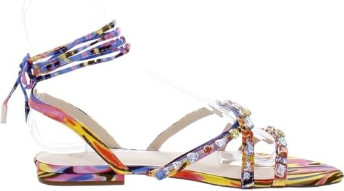 Jessica Simpson Womens Rabenie Embellished Lace-Up Multi 10 Medium (B,M) | Image 1