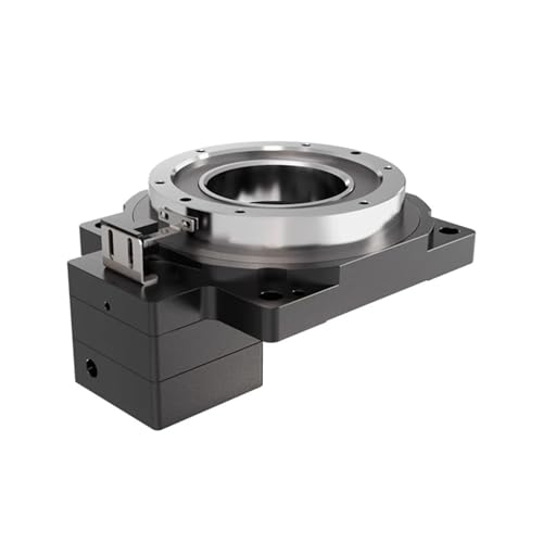 Hollow Rotary Actuator TH200 Turntable Hollow Rotary Actuator Hollow Rotating Platform Gearbox Ratio 18:1 for 86mm Frame NEMA34 Stepping Motor Input(12.7mm)