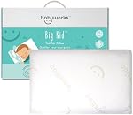 Baby Works Oreiller pour tout-petits - Mousse mémoire douce, supportive et respirante avec couverture en bambou hypoallergénique, Chiropracteur recommandé, Lavable et Amovible, Parfait pour les bébés, les âges 12m+