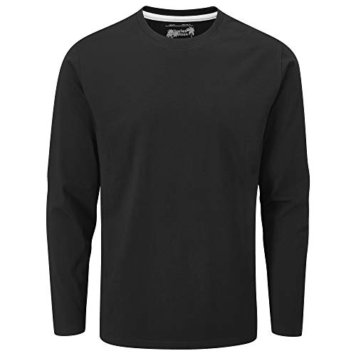 Charles Wilson 3 Pack Long Sleeved Plain Crew Neck T-Shirt