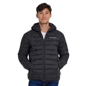 Spyder Packable Puffer Jacket Men with Hood, Lightweight Winter Jackets for Men