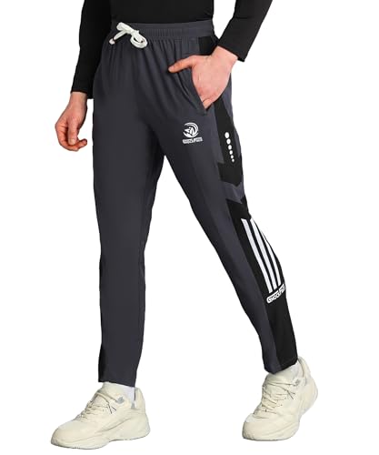Image of Lightwaight 3 Zipper Pockets Regular fit Running Track Pants for Men | Lowers for Men |Sports Track Pant for Men Polyester