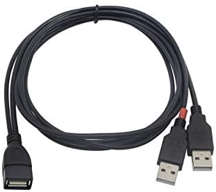 CERRXIAN USB 2.0 Extension Cable USB 2.0 A Enhancer Y splitter Hub Adapter Cable, 1 Female to 2 Male Data Charge Cable Extension Cord (1M)