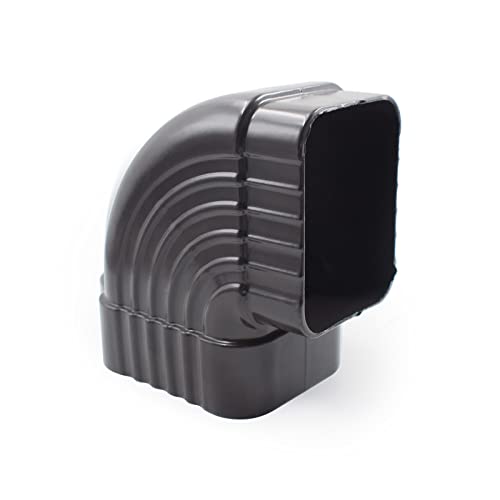 Aluminum B Elbow Gutter Downspout Elbows 2x3Inch 90 Degree Side Elbow Gutter Extension Downspout Diverter Brown Rain Downspout Extension Accessory Gutter Right Angle Connection Rainwater Drainage