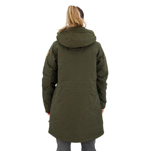 Fjällräven Damen Singi Wool Padded Parka, Deep Forest, S