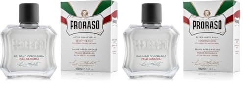 Proraso After Shave Bálsamo, 100 ml, bálsamo barba after shave refrescante con avena y té verde, tónico facial sin alcohol para pieles sensibles (Paquete de 2) Proraso After Shave Bálsamo, 100 ml, bálsamo barba after shave refrescante con avena y té verde, tónico facial sin alcohol para pieles sensibles (Paquete de 2)