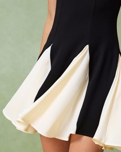 Women Summer Mini Dresses Flexible Spaghetti Strap Flowy A Line Short Dress for Party Night Out Sleeveless Casual Sundress3