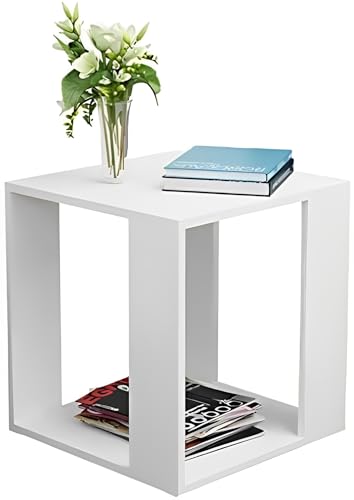 Mesa De Centro Sala Decorativa Apoio Lateral Mdf Mesinha Auxiliar Móveis Decoração (Branco)