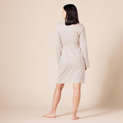 Image of Amazon Essentials Women's Lightweight Cotton Blend Waffle Mid-Length Bathrobe, Breathable Loungewear (Available in Plus Size)