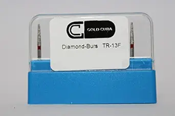 Gold Cura Dental Diamond Bur | Finishing Or Fine Bur | TR-11F | Pack of 5 Burs