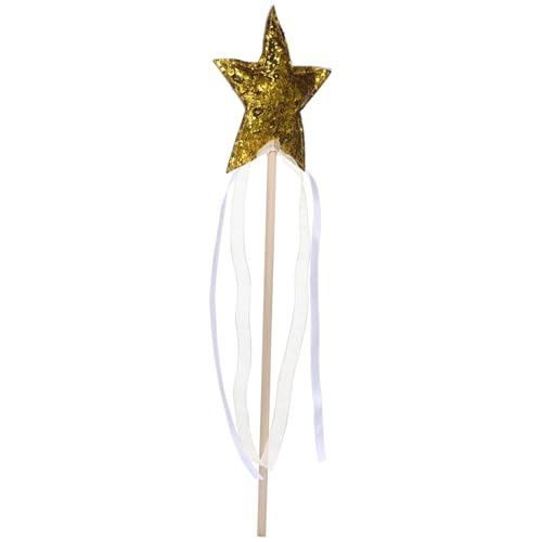 JOINPAYA Varita mágica neón Disfraz de Hada Madrina Traje de Brillo Fiestas Infantiles Decoracion Original decoración exquisitos Palos de Hadas de varitas de Hadas paño Golden