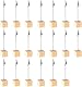 20 Stück Holz Fotohalter mit Klammern Fotoständer Postkartenhalter Ständer Krokodilklemme Memo Clip Halter Notizhalter mit Kiefernsockel für Büro, Hochzeits, Hausdekoration, Tischdeko, Party