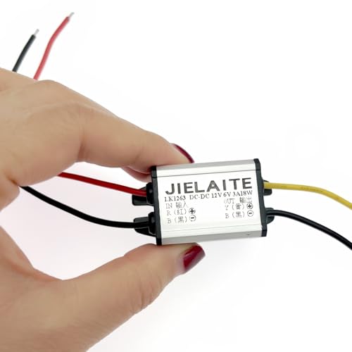 JZK 12V auf 6V DC Step Down Konverter Modul, 3A 18W DC zu DC Buck-Konverter, DC-DC Spannungsreduzierer Regler, Auto Power Spannungswandler für LKW, Boot