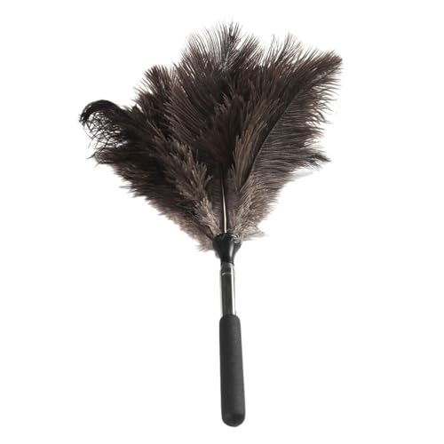 Pocoiau Herramienta De Limpieza con Plumas Naturales Antipolvo Retráctil para Hogar Oficina Superficies Múltiples Longitud Ajustable Herramienta De Limpieza con Plumas Esencial Que No Se
