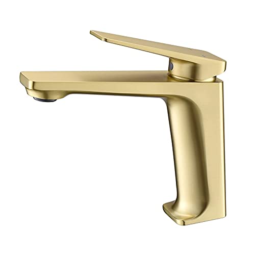 Robinet de salle de bain un seul trou mitigeur eau chaude et froide pour lavabo et vasque