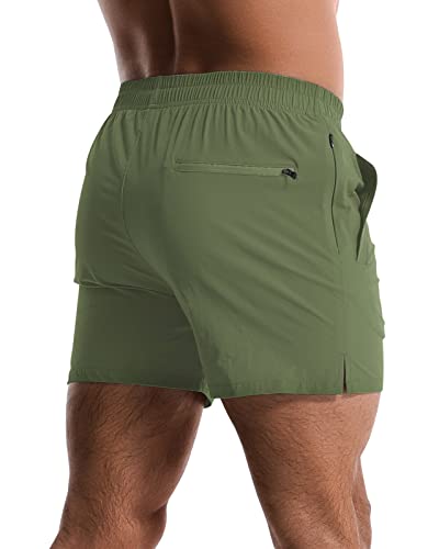 Image of 2 Pack Mens Athletic Shorts 5 Inch Quick Dry Gym Workout Shorts Men Lightweight Sports Running Shorts with Pockets