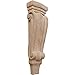 Ekena Millwork CORW05X02X16PTGM Medium Traditional Pilaster Wood Corbels, 5 1/8"W x 2 3/8"D x 15 1/2"H, Mahogany
