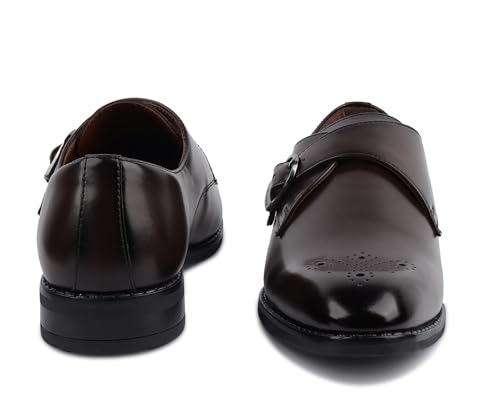 Image of LOUIS STITCH Formal Shoe for Men | Single Monk Strap | Handmade Patina Finish | Comfortable for Business Casual, Every Day, Parties (LSSXSM)