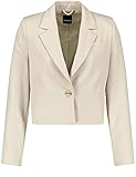 Taifun Damen Kurzblazer mit Revers geknöpfte Armschlitze, Langarm Blazer Langarm gefüttert Kurzblazer Gemustert Clay Gemustert 36
