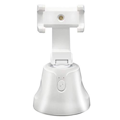 XWU Selfie Stick - 360° Rotation Auto Face&Object Tracking Camera Phone Mount,Smart Following Photo Shooting Simple Operation Matching with All Phones(White)