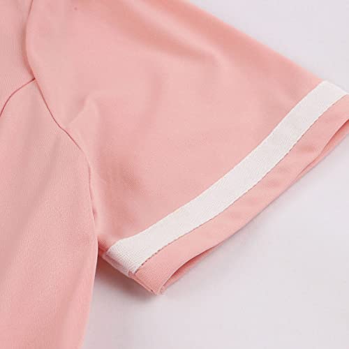 Image of Women Floral Vintage Dress Elegant Midi Evening Dress 1950s Audrey Hepburn Vintage Style Rockabilly Swing Dress with Belt 50s Cocktail Party Dress Fit Fared A-Line Formal Prom Dress Pink-Floral S