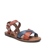 sandalias planas negras Suela antideslizante Refresh 79293, Sandalias Planas Mujer, Camel, 38 EU