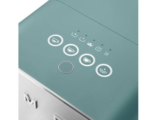 Smeg, Automatische Espressomaschine BCC12EGMEU, Dampffunktion, Integrierte Kaffeemühle, Thermoblock-System, 1,4-Liter-Tank, Herausnehmbare Tropfschublade, kompakte Größe, 1350 W, Smaragd – Bild 6