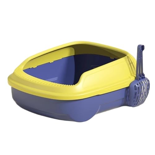 Caja de arena para gato con pala, bandeja plástica abierta miniatura 1