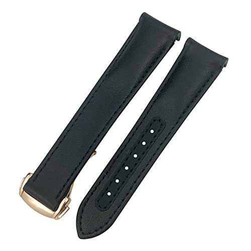 Bracelet de montre 20mm en cuir marron et boucle argent pour AT150