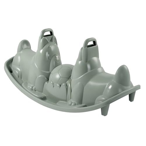 Smoby Life - Bascule Chiens - 2 sièges ergonomiques, 1 Assise Centrale, 2 poignées de Maintien - Matière Recyclée - A Partir de 18 Mois - Fabrication...