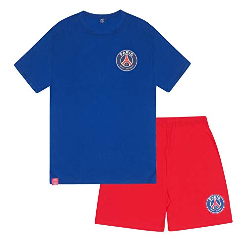 Paris Saint-Germain - Herren Schlafanzug - kurz - Offizielles Merchandise - Geschenk für Fußballfans - L