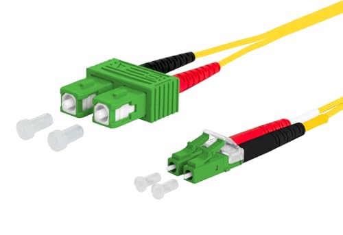 METZ CONNECT OpDAT Patchkabel, SC-D APC/LC-D APC OS2, 0,5 m