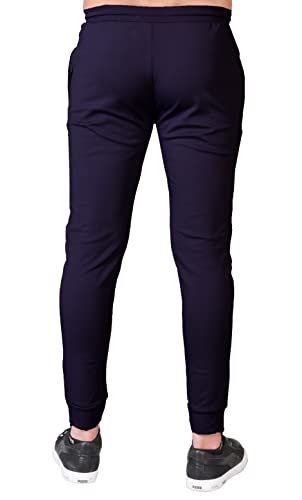 Image of Big Button Men's Stretch Gym Sports Track Pants Jogger with Zip Pockets