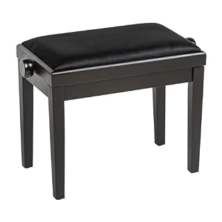 Fame PB-10C-BK Piano Bench (Black Satin) – Banc de piano - Les Beatles, Paul McCartney, John Lennon, RIngo Starr, George Harrison