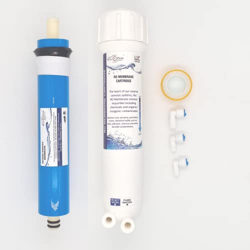 Image of GOLD RO TFC Membrane Filter Cartridge| RO Membrane Dry | Helps in Reducing TDS by 96% to 98% | Suitable for Dr. Aquagaurd,Livpure,Kent RO (12 inch Openable /Reusable 75 GPD)