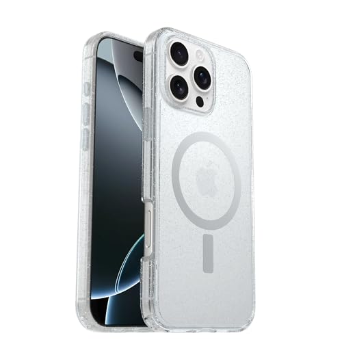 Image of OtterBox iPhone 16 Pro Max Symmetry Series Clear Case - Stardust - Ultra-Thin, Sleek iPhone Case, Glitter iPhone Case