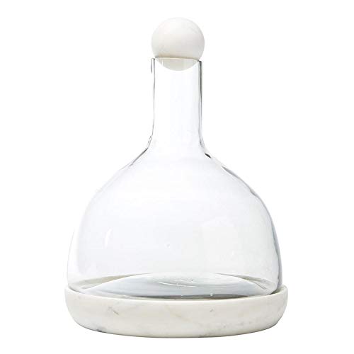 SANTA BARBARA DESIGN STUDIOTable Sugar Marble and Glass Wine Carafe, 42-Ounce, White