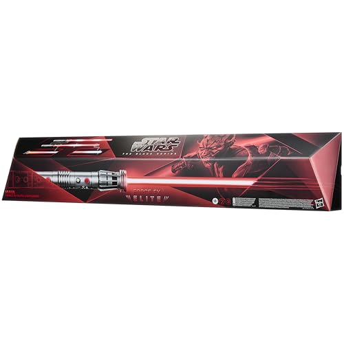 Star Wars The Black Series, Sabre Laser électronique Premium Force FX Elite de Maul avec LED et Effets sonores Premium, à partir de 14 Ans