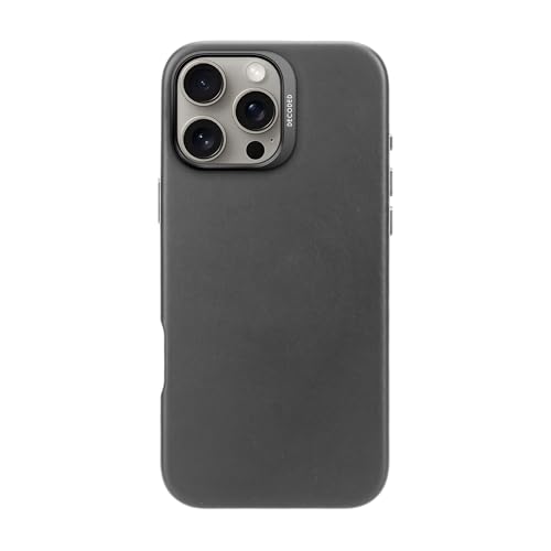 Decoded cover posteriore pelle iPhone 16 Pro Max nero