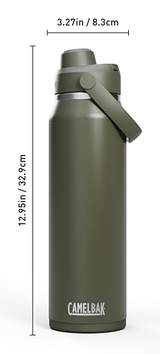 Image of CamelBak Thrive Chug Insulated Stainless Steel Water Bottle, Cold Retention with High Flow Lid for Everyday Hydration and Active Use, 32oz, Moss