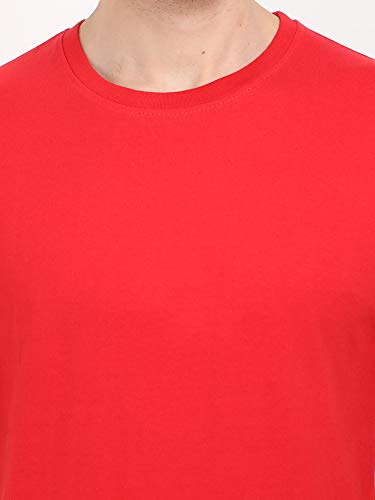 Image of FLEXIMAA Men's Cotton Round Neck Plain Half Sleeve T-Shirt