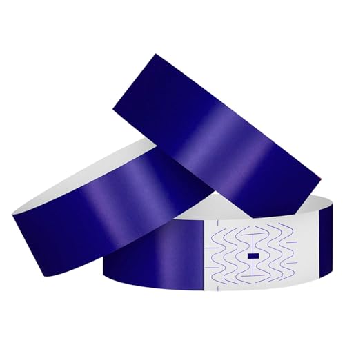 Zephylix Pulseras de papel para eventos, 100/500/1000 unidades desechables para fiestas, pulseras adhesivas de colores, para identificación médica y hospital, fiesta, identificación VIP, color morado
