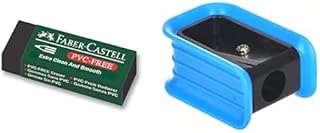 Faber-Castell Writing Essentials Bundle ( Eraser, Black, 120245 +Yalong sharpener no:yl-78)
